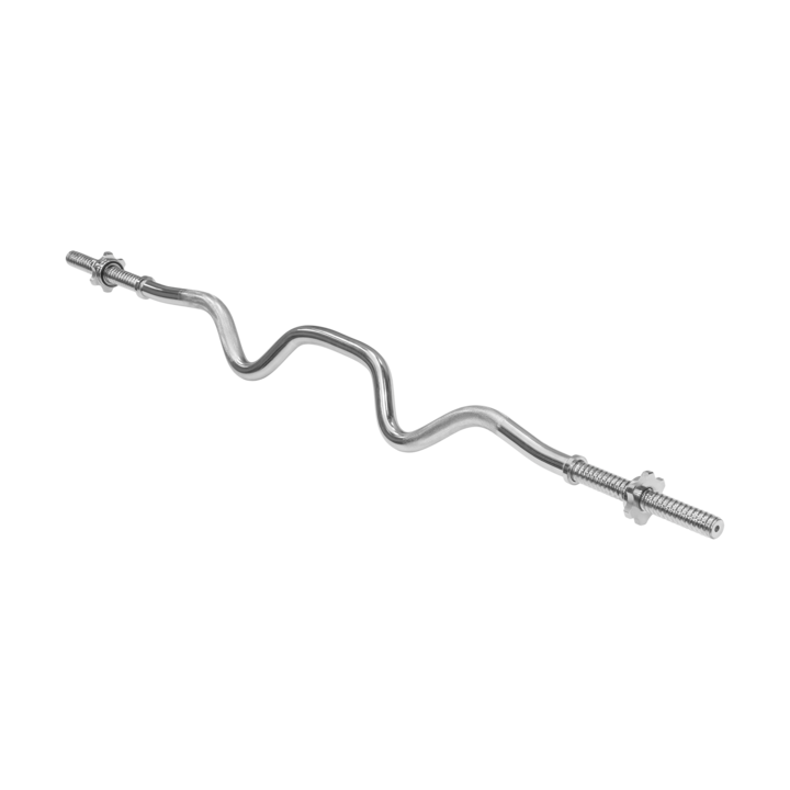 Bara curbata, 120cm, 5.3kg, cu 2 zacscuri, Rebel Active, argintiu