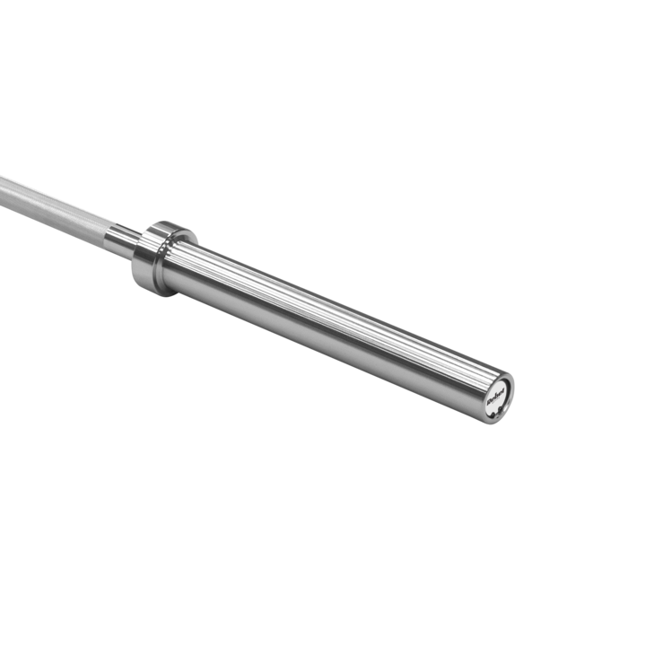 Bara dreapta olimpica, 220cm, 20kg, cu rulmenti, 310kg max, cu 2 zacsti, REBEL ACTIVE, argintiu