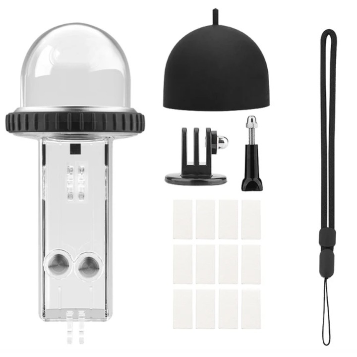 Carcasa pentru DJI OSMO POCKET 3, 40m adancime, material PC, otel inoxidabil, sticla securizata