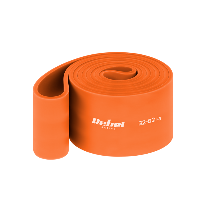 Banda de exercitii Rebel pomarancie, 32-82 kg, 208x8,3cm