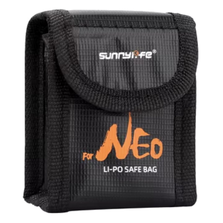Etui pentru 2 baterii DJI NEO, Sunnylife, rezistent la temperaturi ridicate, cu prindere tip velcro