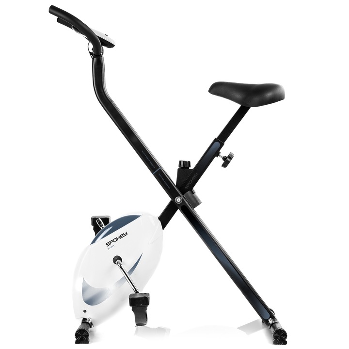 Сгъваем фитнес велосипед Spokey XFIT, 1,8 кг маховик, 100 кг капацитет, 76x40x112 см