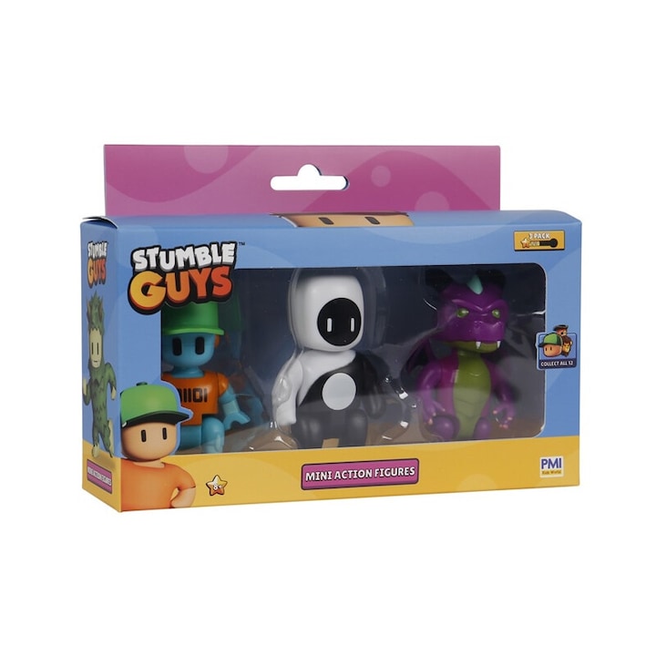 Комплект фигурки STUMBLE GUYS S2 от 3 броя, многоцветни