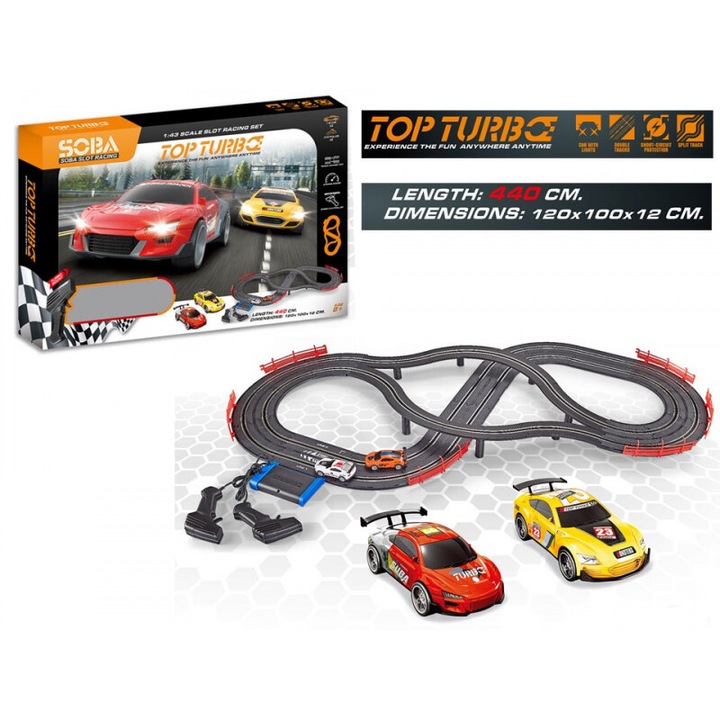 Pista de curse 440 cm, MADEJ, turbo, set