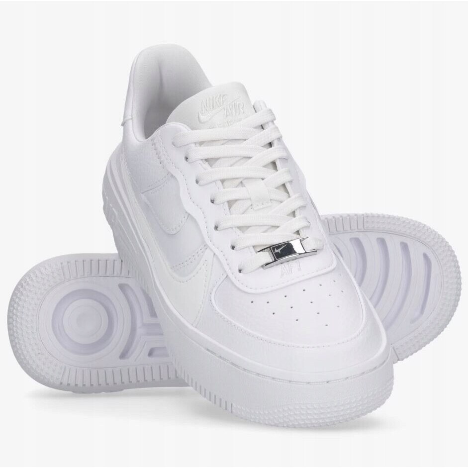 Adidasi sport femei, Nike Air Force 1 PLT.AF.ORM, alb, piele, 36