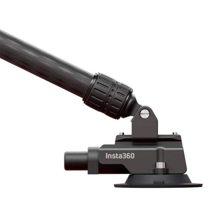 Двойна стойка за вендуза за камери Insta360, черна