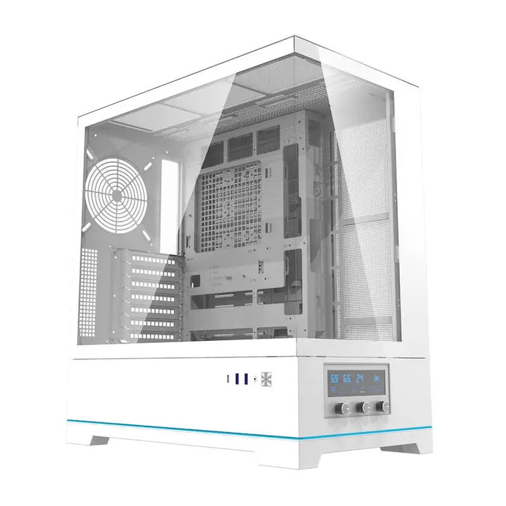 Carcasa pentru computer darkFlash DY450L, Middle Tower, ATX, ITX, Micro ATX, Alb