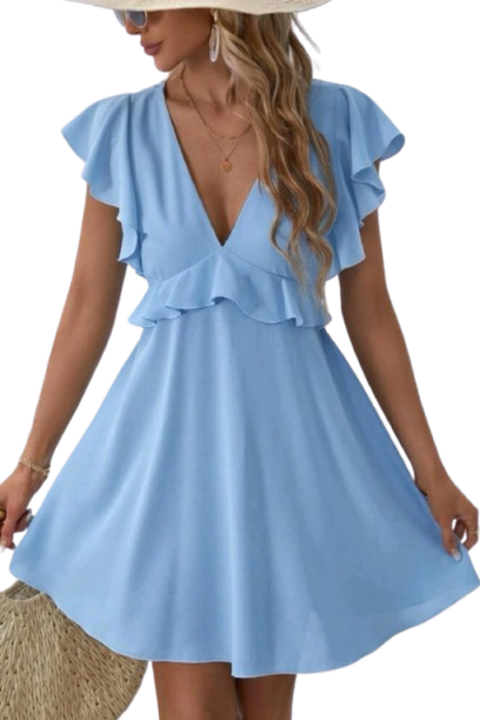 Къса рокля с волани, VOGUET,, Син