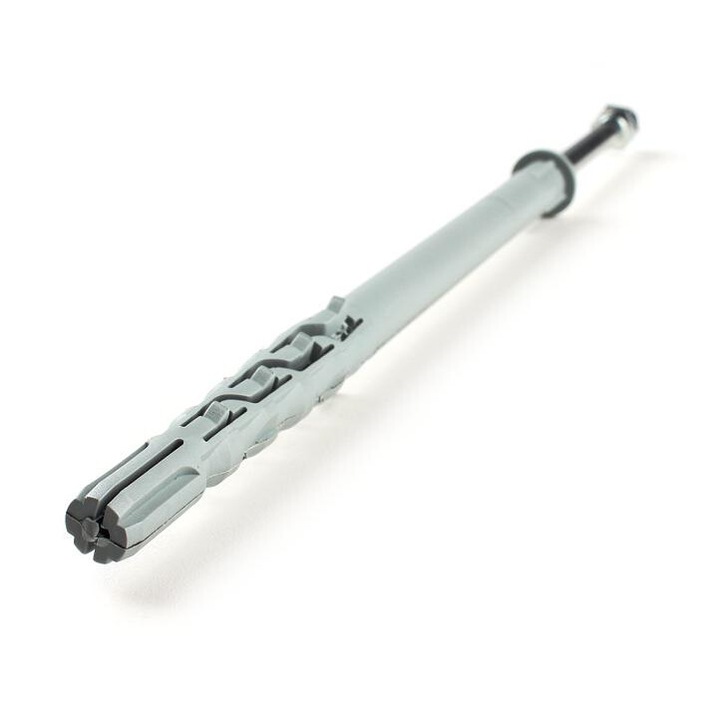 Diblu cu surub pentru polistiren, Ebolt, Polipropilena, 12x200mm, 150mm, M5, Gri
