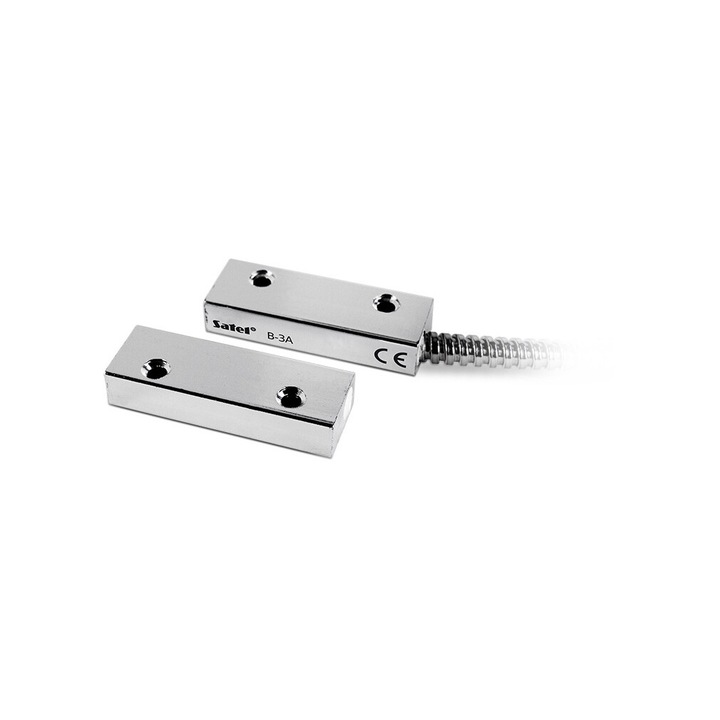 Senzor de alarma SATEL B-3A, metal, detectie magnetica, 10x5x2cm