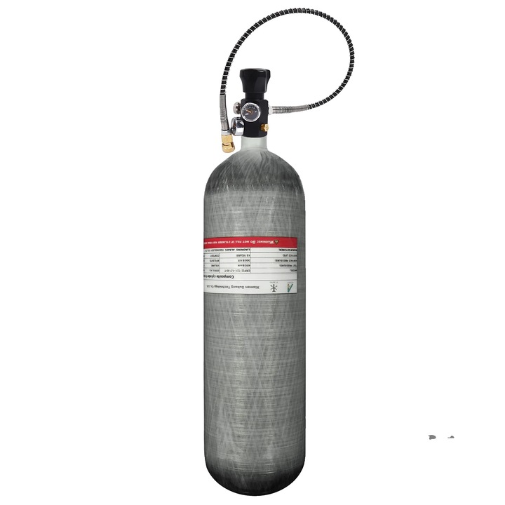 Cilindru Carbon Fiber 4.7L, 300BAR, cu supapa, negru