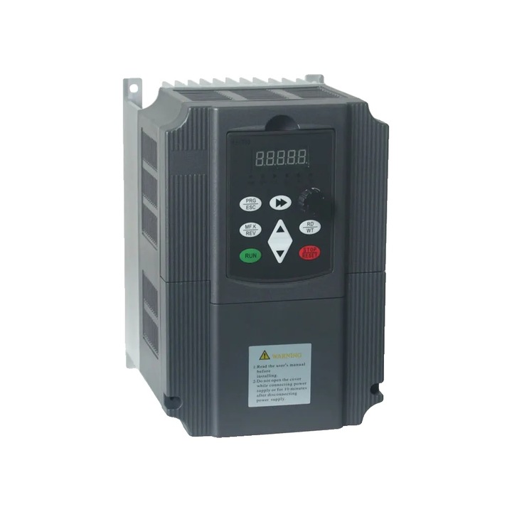 Честотен инвертор, 1 фаза 220V към 3 фази 380V, 0.75KW-7.5KW, 16A, 220x152x179mm, черен