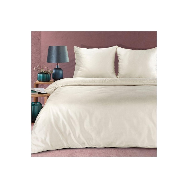 Diva20b чаршаф памук-сатен Cream 220x200 см - 70x80 см 2бр