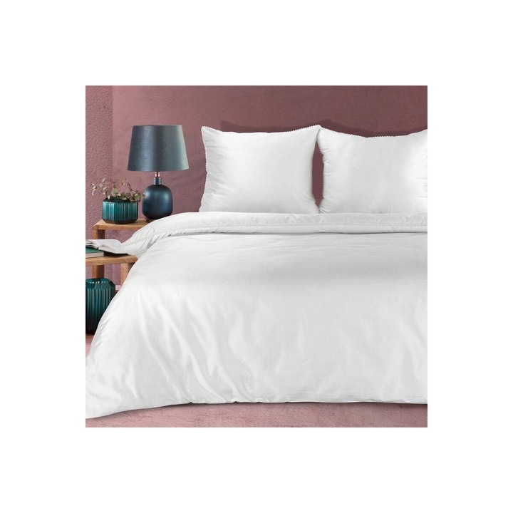 Чаршаф памук-сатен Diva20a Бяло 220x200 см - 70x80 см 2 бр.