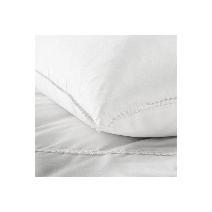 Чаршаф памук-сатен Diva20a Бяло 220x200 см - 70x80 см 2 бр.