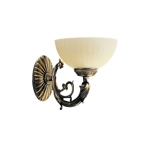 Aplica BUSSY LIGHTING 2011 1 brat E27 1x60W, metal, finisaj bronz-antiq / sticla ananas