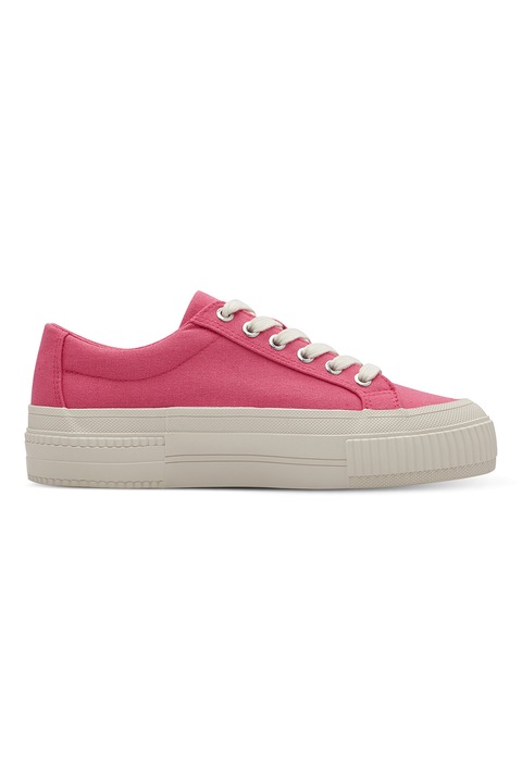 s.Oliver, Tenisi flatform din material textil, Fucsia, 39