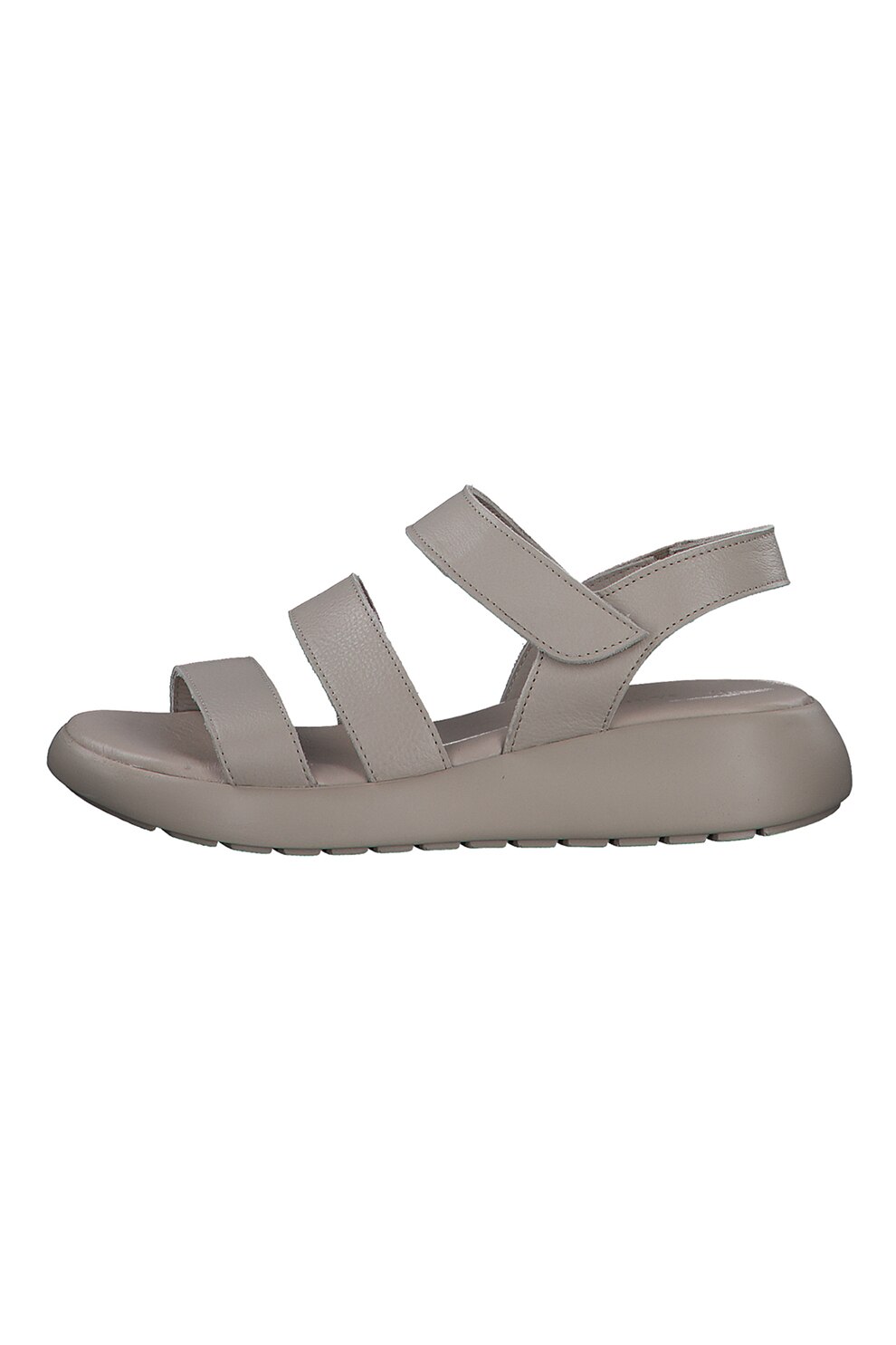 s.Oliver, Sandale wedge din piele, Gri inchis, 37