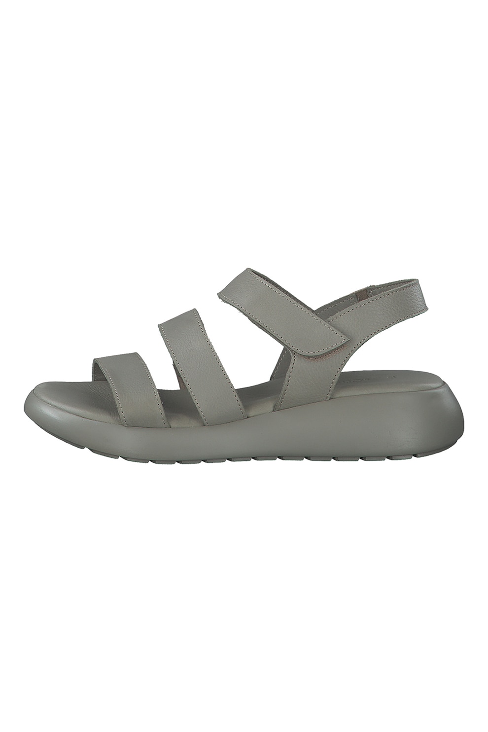 s.Oliver, Sandale wedge din piele, Verde sparanghel, 38