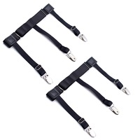 Bretele Suspensor Camasa AVAMSI Unisex, marime universala, Clips, Negru