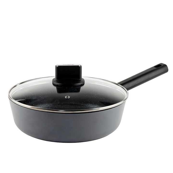 Tigaie adanca Luigi Ferrero Regina FR-2635D, 26x7.4cm, 3.4L, Negru