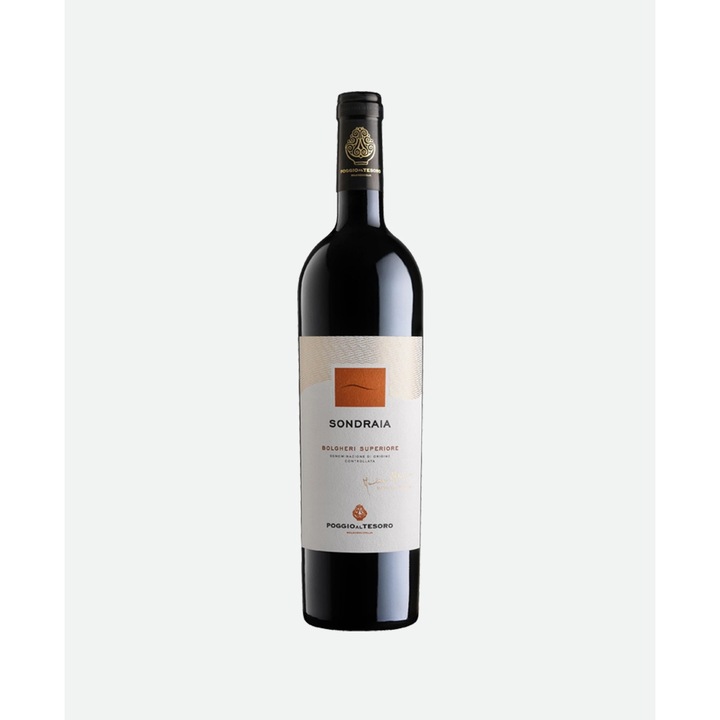 Vin Rosu Bolgheri Superiore DOC, Cabernet Sauvignon 65 %, Toscana, Sondraia, 2018, Poggio Al Tesoro, 750 ml