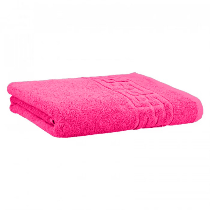 Кърпа за лице за хотел Sueva®, Candy pink, 50x90 см, 100% памук, мека материя, хипоалергенна, гръцки десен, съвместима с пералня и сушилня