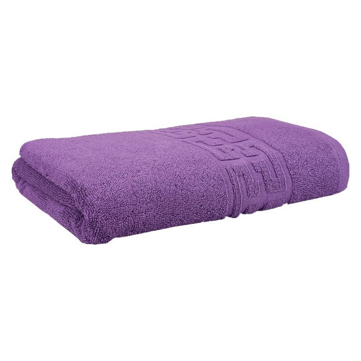 Хотелска кърпа за лице Sueva®, Purple, 50x90 см, 100% памук, мека материя, хипоалергенна, гръцки модел, съвместима с пералня и сушилня