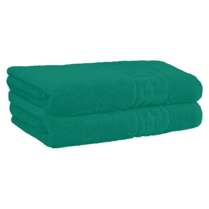Хотелски кърпи за ръце комплект 2 бр. Sueva®, Turquoise, 50x90 см, 100% памук, мека материя, хипоалергенна, гръцка шарка, съвместима с пералня и сушилня