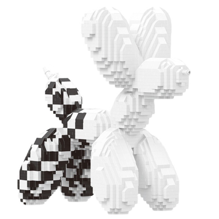 Set de blocuri de constructie, Model caine din baloane, 2251 piese, material ABS, 6 ani+