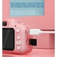 Детска камера Kolohoso, 32GB SD карта 1080P HD, 4 филтъра, 20 милиона пиксела, 600 mAh, розов