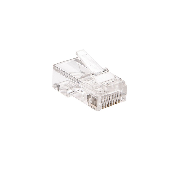 Mufa pentru cablu de date Lexman, CAT5E, RJ45, plastic, transparenta, set 12 buc
