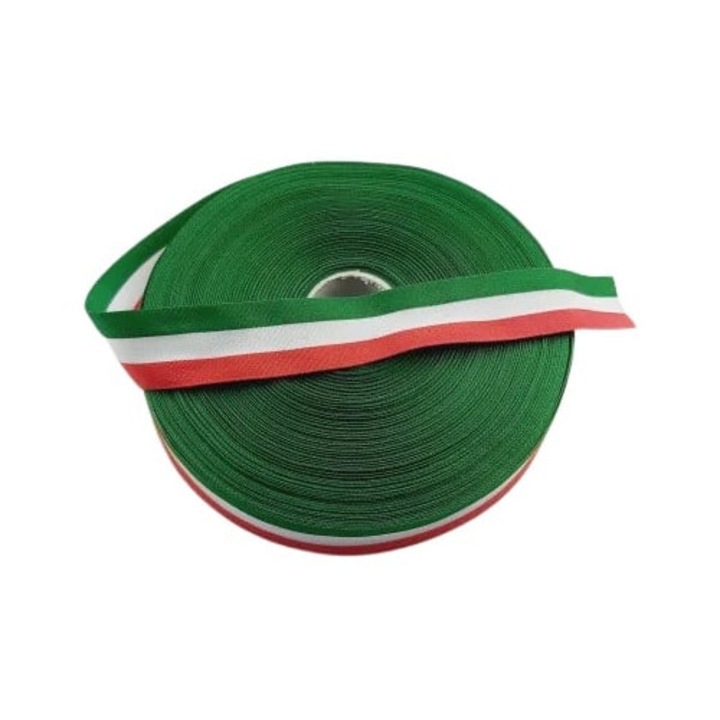 Banda tricolor Italia sau Ungaria 20mm pentru decoratiuni