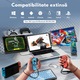 Monitor Extensibil si Portabil pentru laptop, Qova®, Extender ecran 14 inchi FHD 1080P IPS, pentru laptopuri de 13 inchi - 17 inchi, Pliabil la 360 de Grade, Tri-screen Compatibil cu IOS, Android, Windows, Mac, cu port USB-C si HDMI, Plug & Play