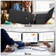 Monitor Extensibil si Portabil pentru laptop, Qova®, Extender ecran 14 inchi FHD 1080P IPS, pentru laptopuri de 13 inchi - 17 inchi, Pliabil la 360 de Grade, Tri-screen Compatibil cu IOS, Android, Windows, Mac, cu port USB-C si HDMI, Plug & Play