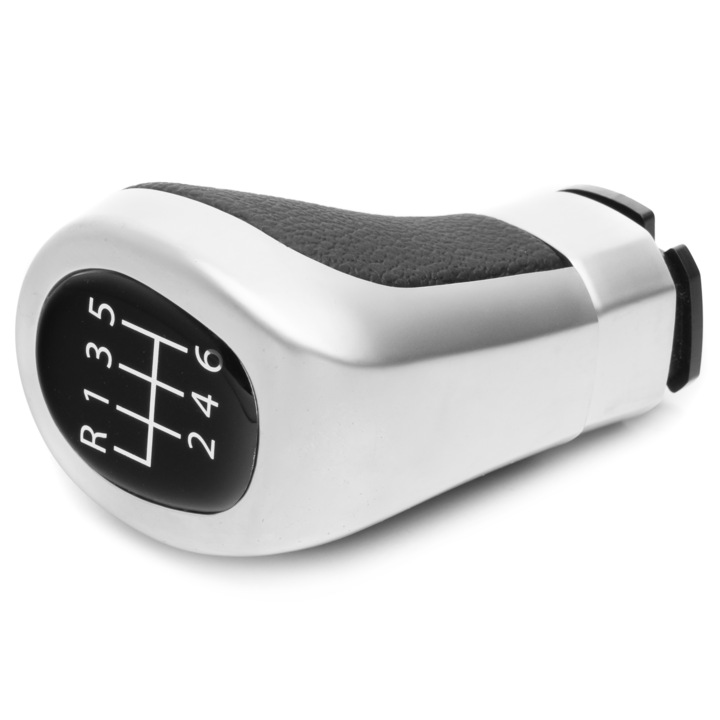 Váltógomb, BMW, Váltógomb, BMW 1 E81 E87 3 E90 E91 E92, Ezüst/Fekete