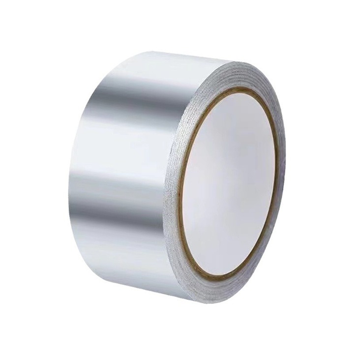 Banda adeziva, autoadeziva, rezistenta la temperaturi ridicate, folie de aluminiu, autocolant rezistent la apa si grasimi, etansare cusatura piscina, banda rezistenta la mucegai baie