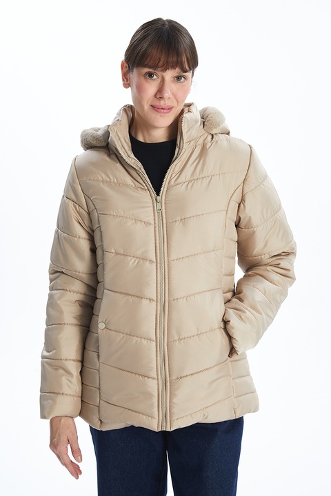 LC WAIKIKI, Geaca matlasata, Bej deschis, M