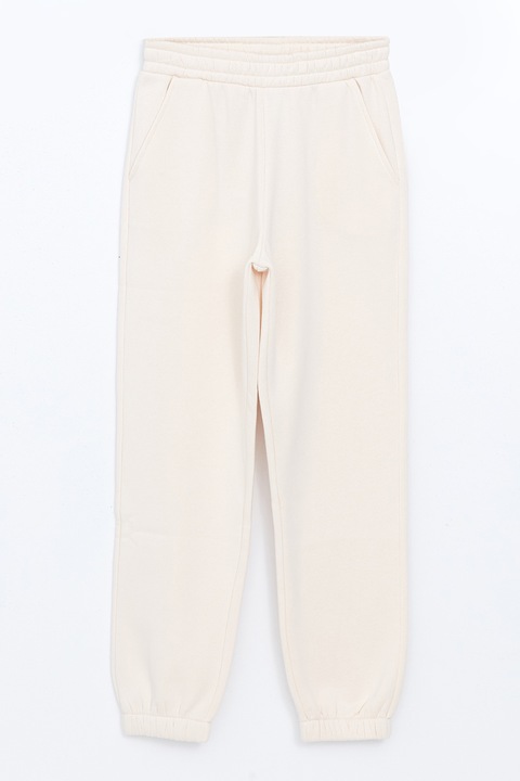 LC WAIKIKI, Pantaloni de trening din amestec de bumbac cu buzunare laterale, Crem, XL