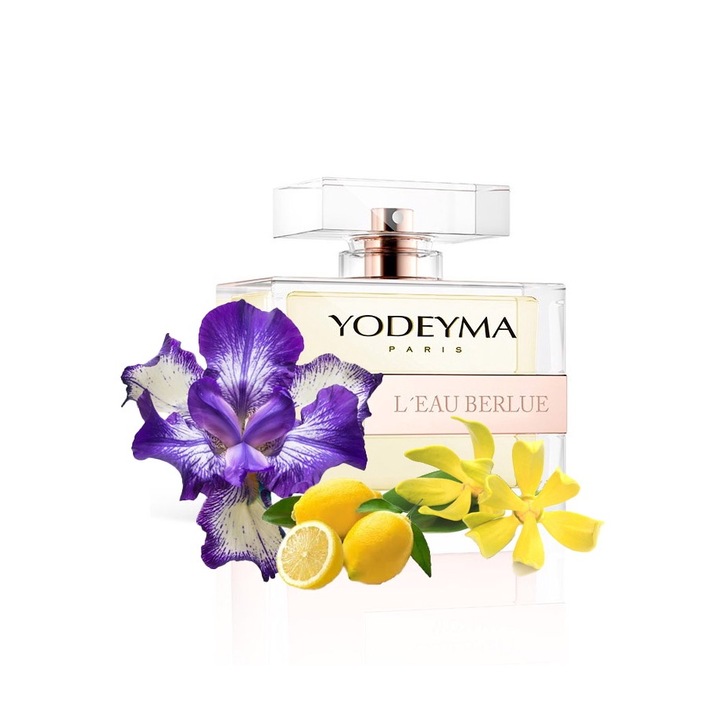 Yodeyma L'eau Berlue Apa de parfum pentru femei, nuante de lamaie, Ylang Ylang si iris, pentru femeia sofisticata si plina de viata, 100ml