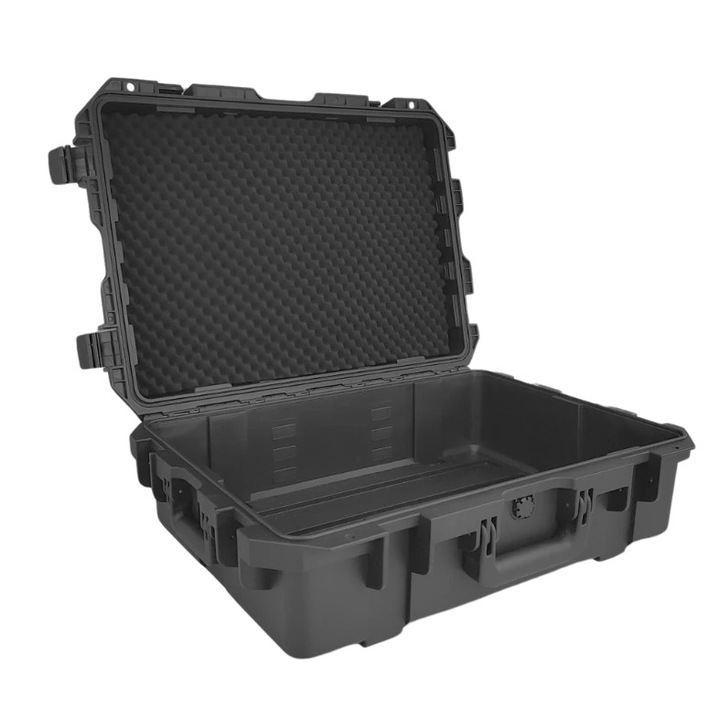 Valiza ermetica, Wist24, 655x490x230 mm, neagra, cu umplutura din spuma