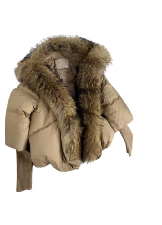 Дамско Яке, Естествен косъм, NL Kakki, размер универсален