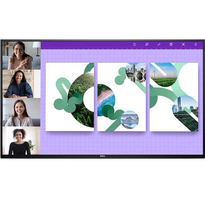 Dell Professional VA LED kijelző 55" P5524Q, UHD (3840 x 2160), VGA, HDMI, DisplayPort, hangszórók (fekete)