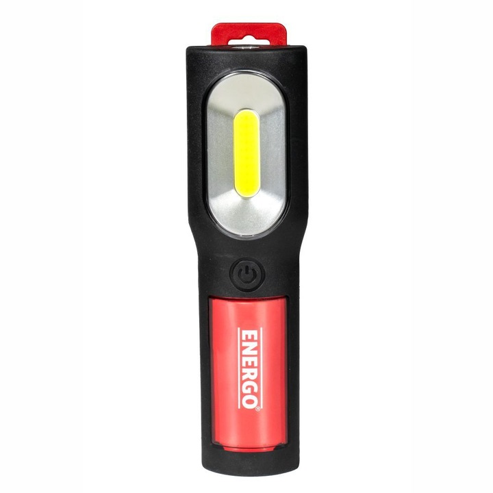 Lampa de lucru FOCUS fixare cu magnet si carlig LED 3W intensitate 200lm distanta 50m reincarcabila 3.7V 2000mAh Energo