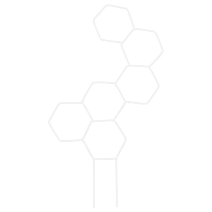 Virágtartó. Cserepes növények támogatása. Fém tartó - fehér