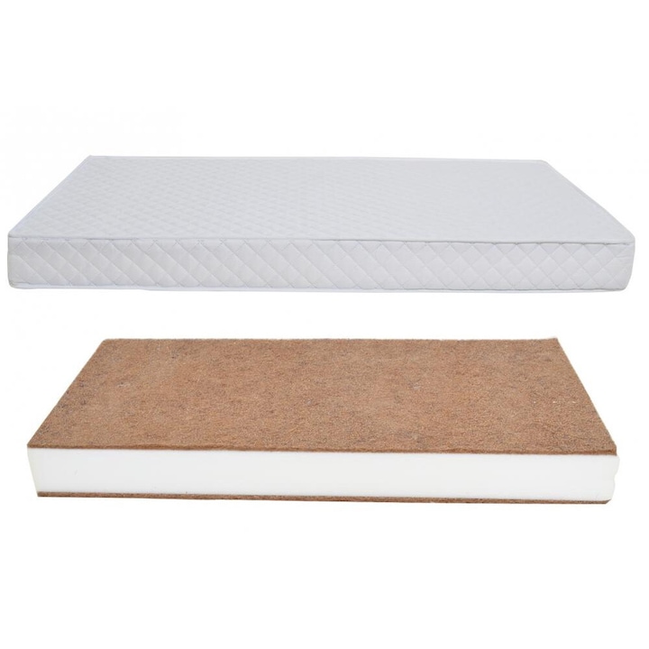 Pachet Saltea cu husa detasabila din microfibra Nichiduta Cocos Comfort + 120x60x10 cm + Protectie impermeabila Nichiduta