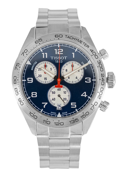 Tissot, Ceas quartz cronograf din otel inoxidabil, Argintiu