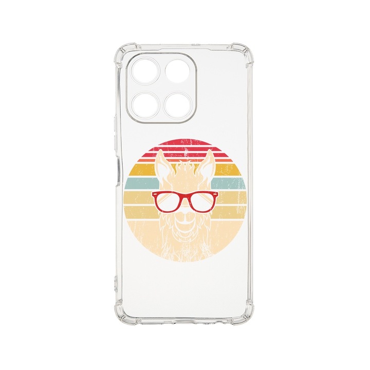 BestCase® Husa pentru Honor 200 Smart, Anti Shock 1.5MM, Oldschool LLama, Rezistenta La Socuri, Protectie camera, ecran si colturi, 1925010 AS 1818