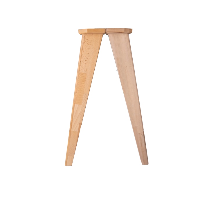 Picior inclinat din lemn masiv de fag pentru mese si birouri 42 cm