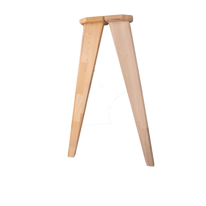 Наклонен крак за маси и бюра от масив бук 71см
